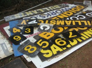 VFL teams from the old Werribee scoreboard