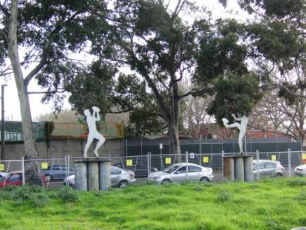 Sculptures in Fogarty St