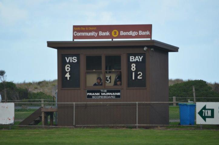 Scoreboard at Apollo Bay
