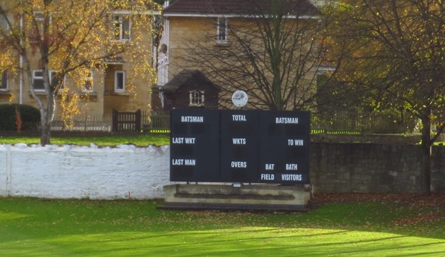 Bath Cricket Club scoreboard