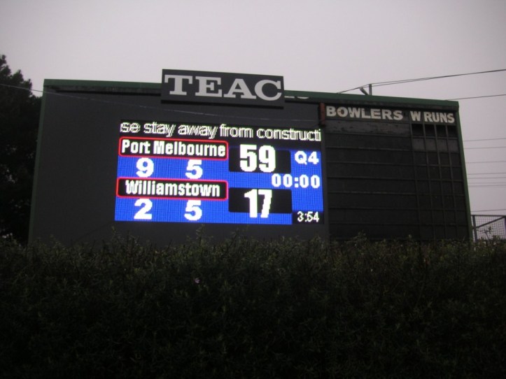 Port Melbourne scoreboard