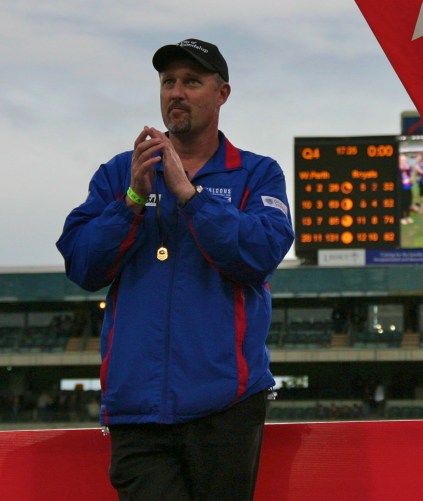 Bill Monaghan, victorious West Prth coach