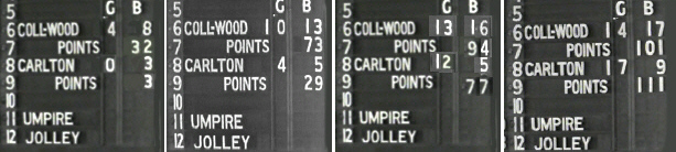 1970 Grand Final scoreboard