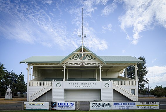 'The magnificent grandstand.'