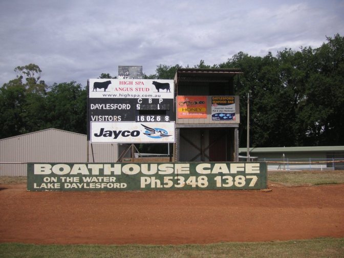 Daylesford scoreboard