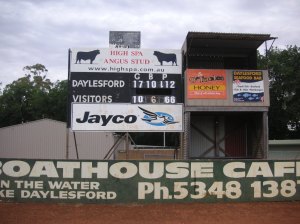 Daylesford scoreboard
