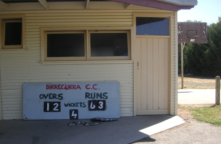 Birregurra cricket score
