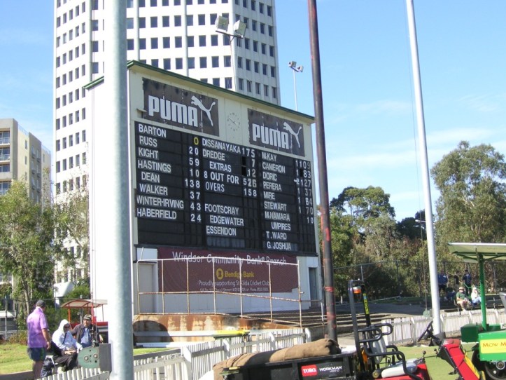 Junction Oval scoreboard