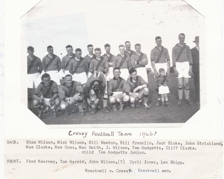 Photo sourced from Cressy Football Club Facebook page