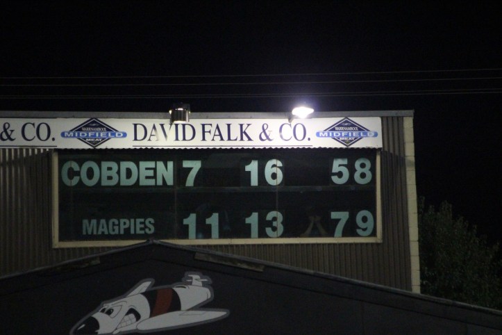 Cobden scoreboard