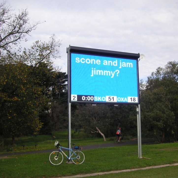  Another message said, How's your knee, Lurch - but without the capital letters, apostrophe and comma. 