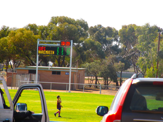 A new scoreboard at Southern Cross.