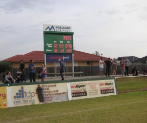 Three-quarter time against Keilor