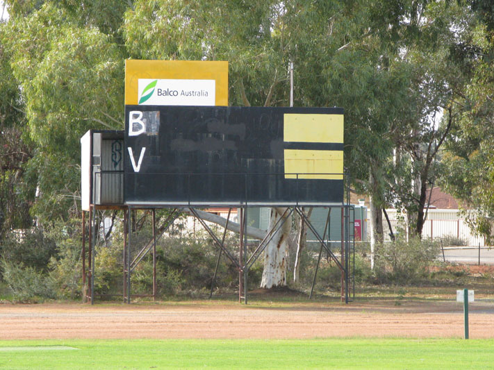The Brookton scoreboard in 2009.