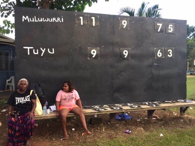Final score. Victory, and premiership, to Muluwurri. Photo courtesy of Phil Young.