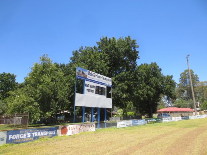 Julie, ever-patient, waits by the fence at half-forward flank.